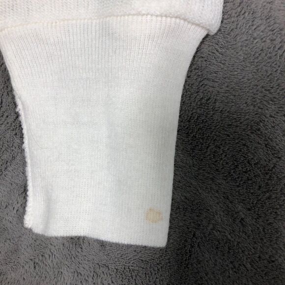 VINTAGE NEW Izod Lacoste Cardigan Sweater Mens L White USA Preppy Grandpa 80s - Picture 10 of 10